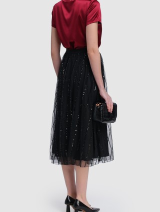 Чёрная юбка MAX&CO: фото 2 - Invogue