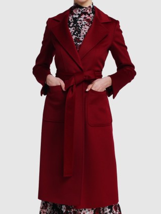 Бордовое пальто MAX&CO: фото 3 - Invogue