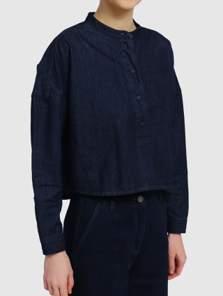 Темно-синя сорочка MAX&CO : фото 3 - Invogue