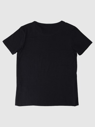 Чёрная футболка PATRIZIA PEPE KIDS: фото 1 - Invogue