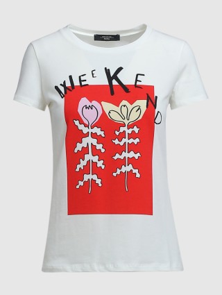 Белая футболка WEEKEND MAX MARA: фото - Invogue