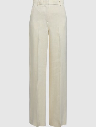 Молочные брюки WEEKEND MAX MARA: фото - Invogue