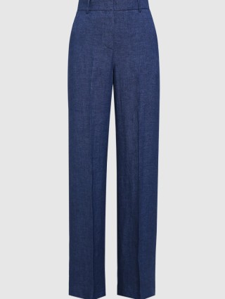 Тёмно-синие брюки WEEKEND MAX MARA: фото - Invogue