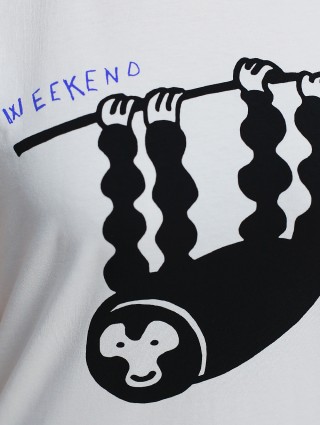 Белая футболка WEEKEND MAX MARA: фото 5 - Invogue