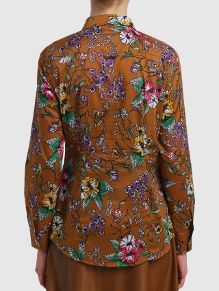 Коричневая рубашка MARELLA: фото 4 - Invogue