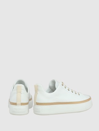 Белые сникерсы MAX MARA: фото 3 - Invogue