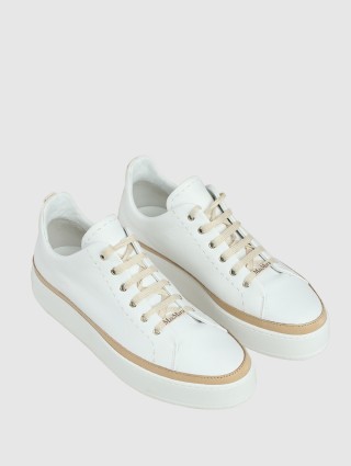 Белые сникерсы MAX MARA: фото 1 - Invogue