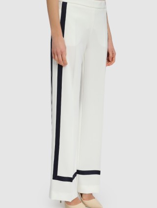 Кремовые брюки MAX MARA: фото 3 - Invogue