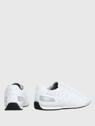 Белые кеды BOSS: фото 3 - Invogue