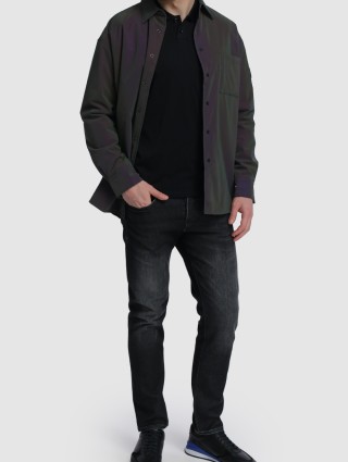 Черное поло BOSS: фото 1 - Invogue