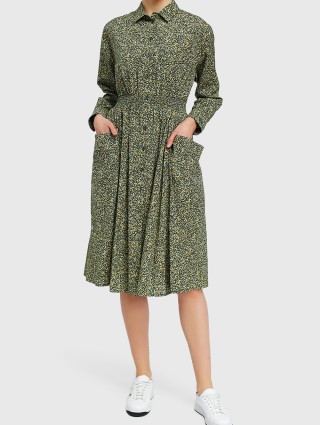 Зелёное платье KENZO: фото 1 - Invogue