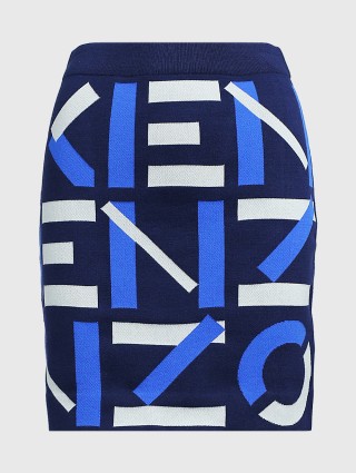 Тёмно-синяя юбка KENZO: фото - Invogue