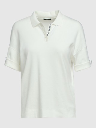 Молочное поло MARC CAIN: фото - Invogue