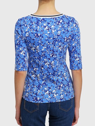 Синяя футболка MARC CAIN: фото 4 - Invogue