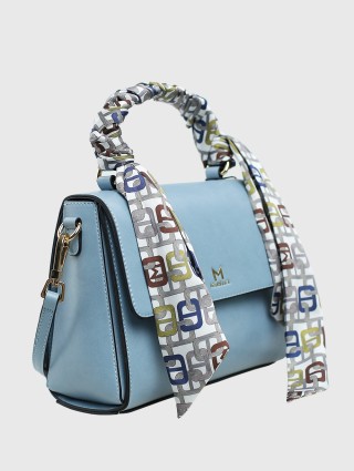 Голубая сумка MARELLA: фото 4 - Invogue