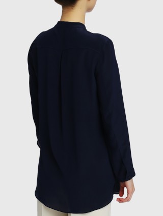 Тёмно-синяя рубашка MARELLA: фото 4 - Invogue