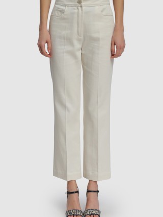 Белые брюки MARELLA: фото 3 - Invogue