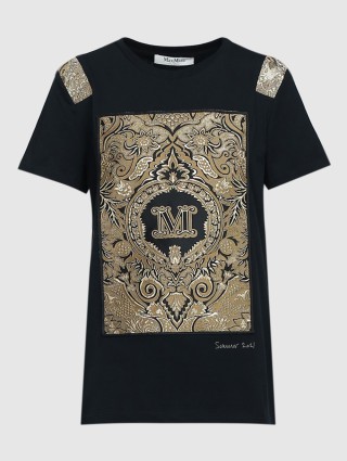 Чёрная футболка MAX MARA: фото - Invogue