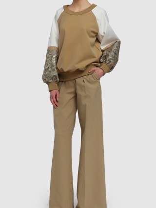 Кремовая блуза MAX MARA: фото 1 - Invogue