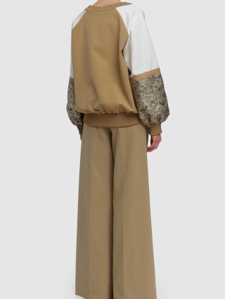 Кремовая блуза MAX MARA: фото 2 - Invogue