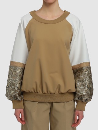 Кремовая блуза MAX MARA: фото 3 - Invogue