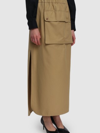 Бежевая юбка MAX MARA: фото 3 - Invogue