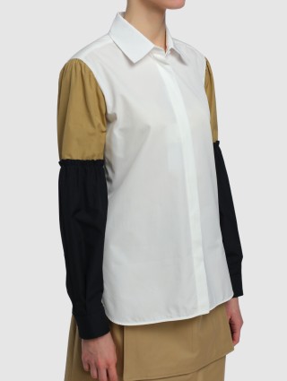 Белая рубашка MAX MARA: фото 3 - Invogue