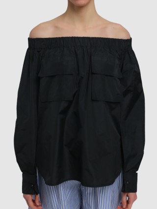 Чёрная рубашка MAX MARA: фото 3 - Invogue