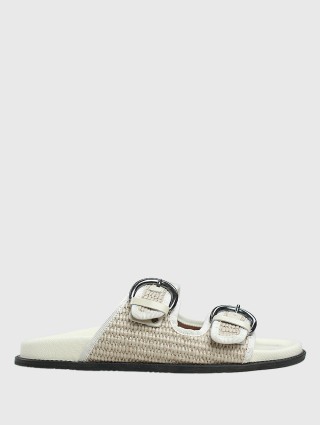 Бежевые шлепанцы WEEKEND MAX MARA: фото - Invogue