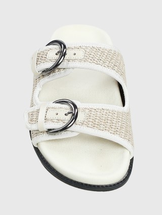 Бежевые шлепанцы WEEKEND MAX MARA: фото 4 - Invogue