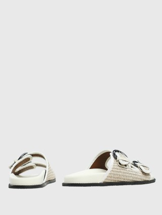 Бежевые шлепанцы WEEKEND MAX MARA: фото 3 - Invogue