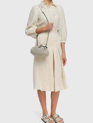 Молочная рубашка WEEKEND MAX MARA: фото 1 - Invogue