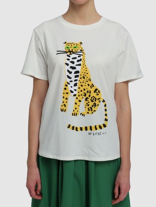 Белая футболка WEEKEND MAX MARA: фото 3 - Invogue