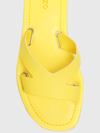 Жёлтые шлепанцы KENZO: фото 4 - Invogue