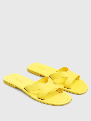 Жёлтые шлепанцы KENZO: фото 1 - Invogue