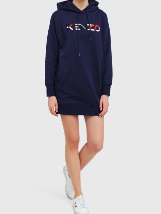 Тёмно-Синее платье KENZO: фото 1 - Invogue