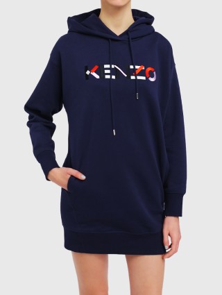 Тёмно-Синее платье KENZO: фото 3 - Invogue