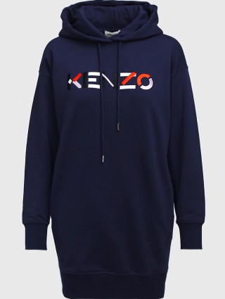 Тёмно-Синее платье KENZO: фото - Invogue