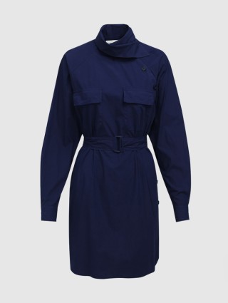 Тёмно-Синее платье KENZO: фото - Invogue