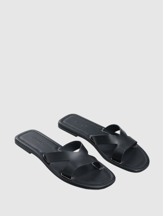 Чёрные шлепанцы KENZO: фото 1 - Invogue