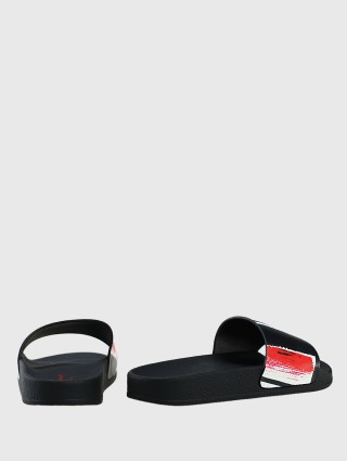 Синие шлепанцы DOLCE&GABBANA KIDS: фото 2 - Invogue