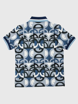 Голубое поло DOLCE&GABBANA KIDS: фото 1 - Invogue