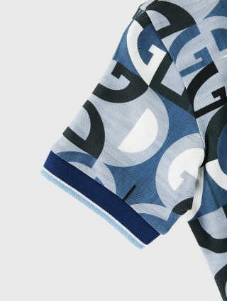 Голубое поло DOLCE&GABBANA KIDS: фото 2 - Invogue