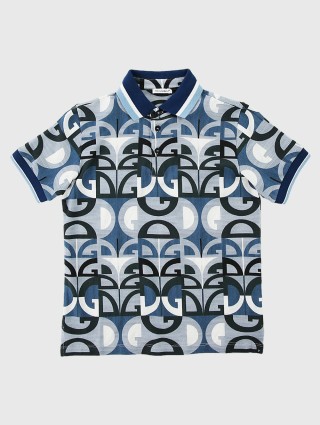 Голубое поло DOLCE&GABBANA KIDS: фото - Invogue