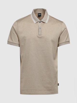 Бежевое поло BOSS: фото - Invogue