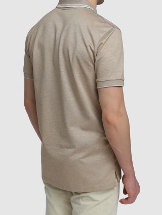 Бежевое поло BOSS: фото 4 - Invogue