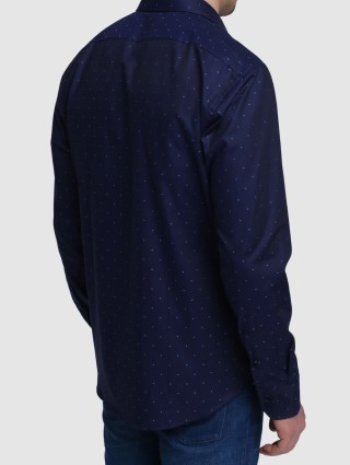 Синяя рубашка BOSS: фото 4 - Invogue