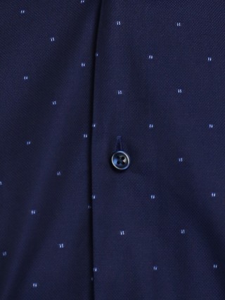 Синяя рубашка BOSS: фото 5 - Invogue