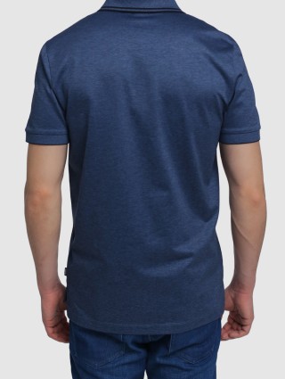 Синее  поло BOSS: фото 4 - Invogue