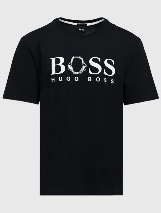 Чёрная футболка BOSS: фото - Invogue